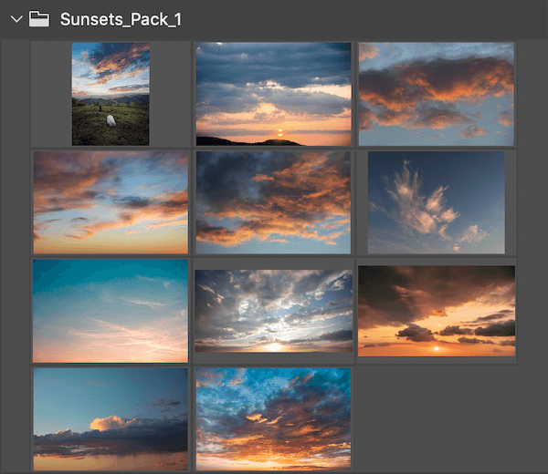 Photoshop 2021「空を置き換え」夕暮れのプリセット サンプル画像