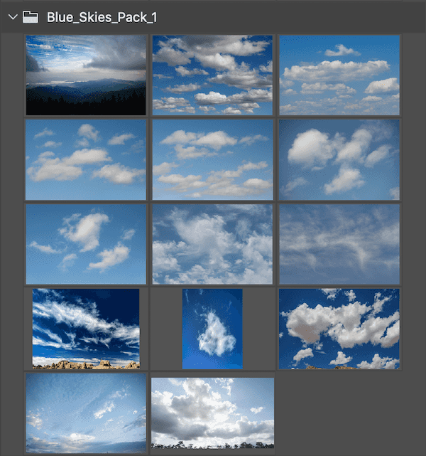Photoshop 2021「空を置き換え」青空のプリセット サンプル画像